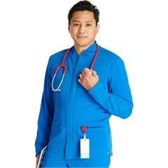 CK329A Men's 3 Pocket Zip Front Scrub Jacket